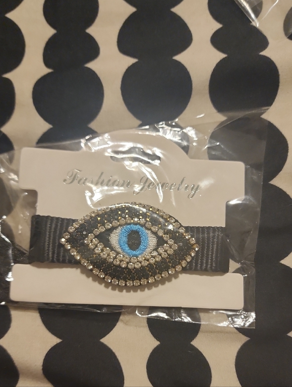 Fashion Jewelry Black and Blue Evil Eye Crystal Bracelet